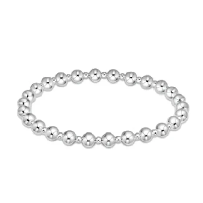 Classic Sterling Grateful Pattern 5mm Bead Bracelet