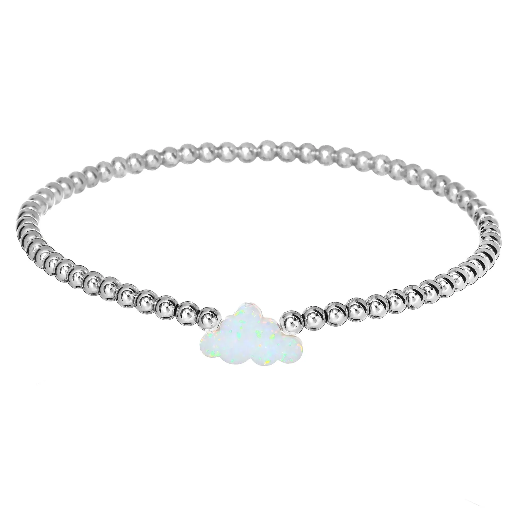 CLOUD | Opal Charm and 14K Gold Filled Beads Bracelet