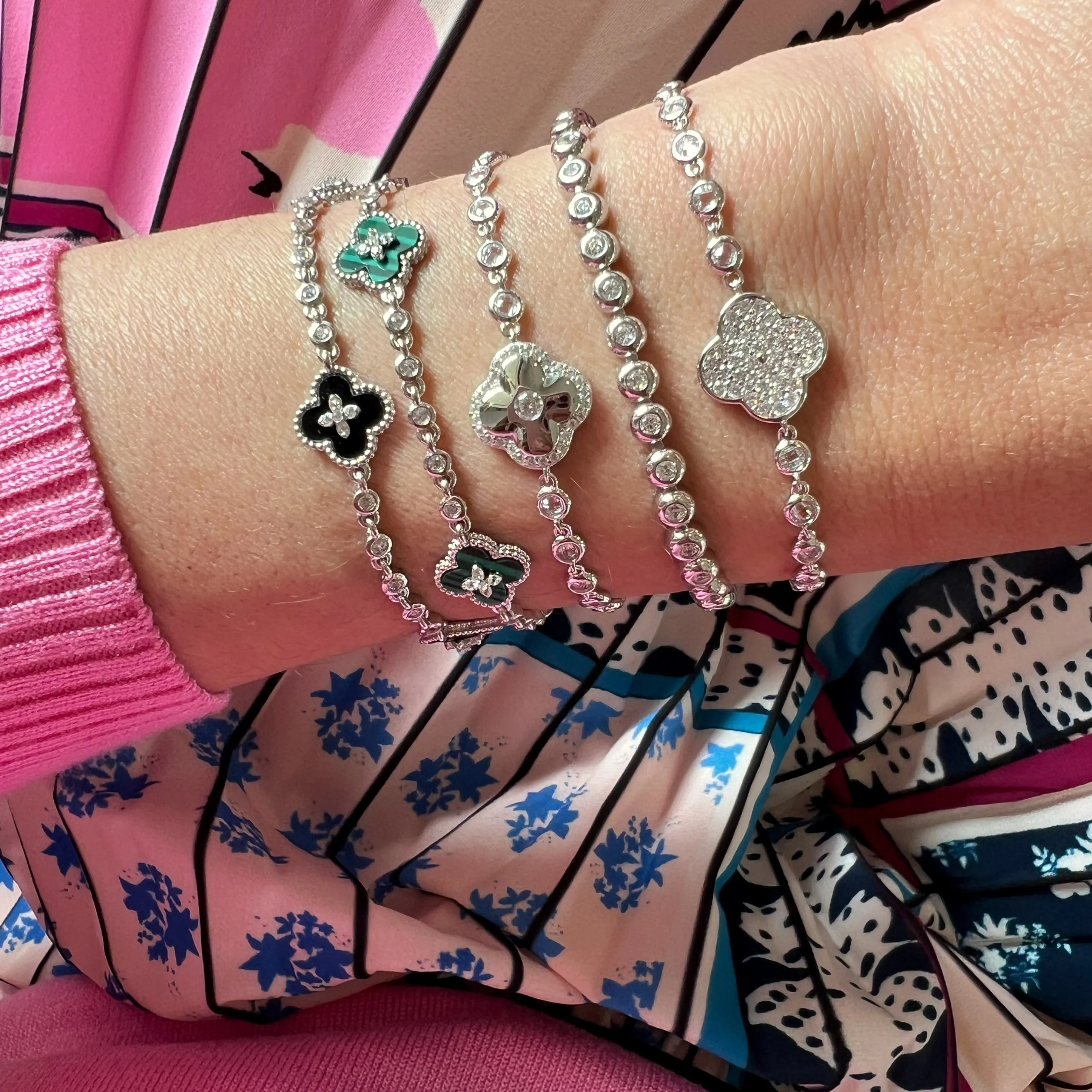 Clover Bezel Bracelet