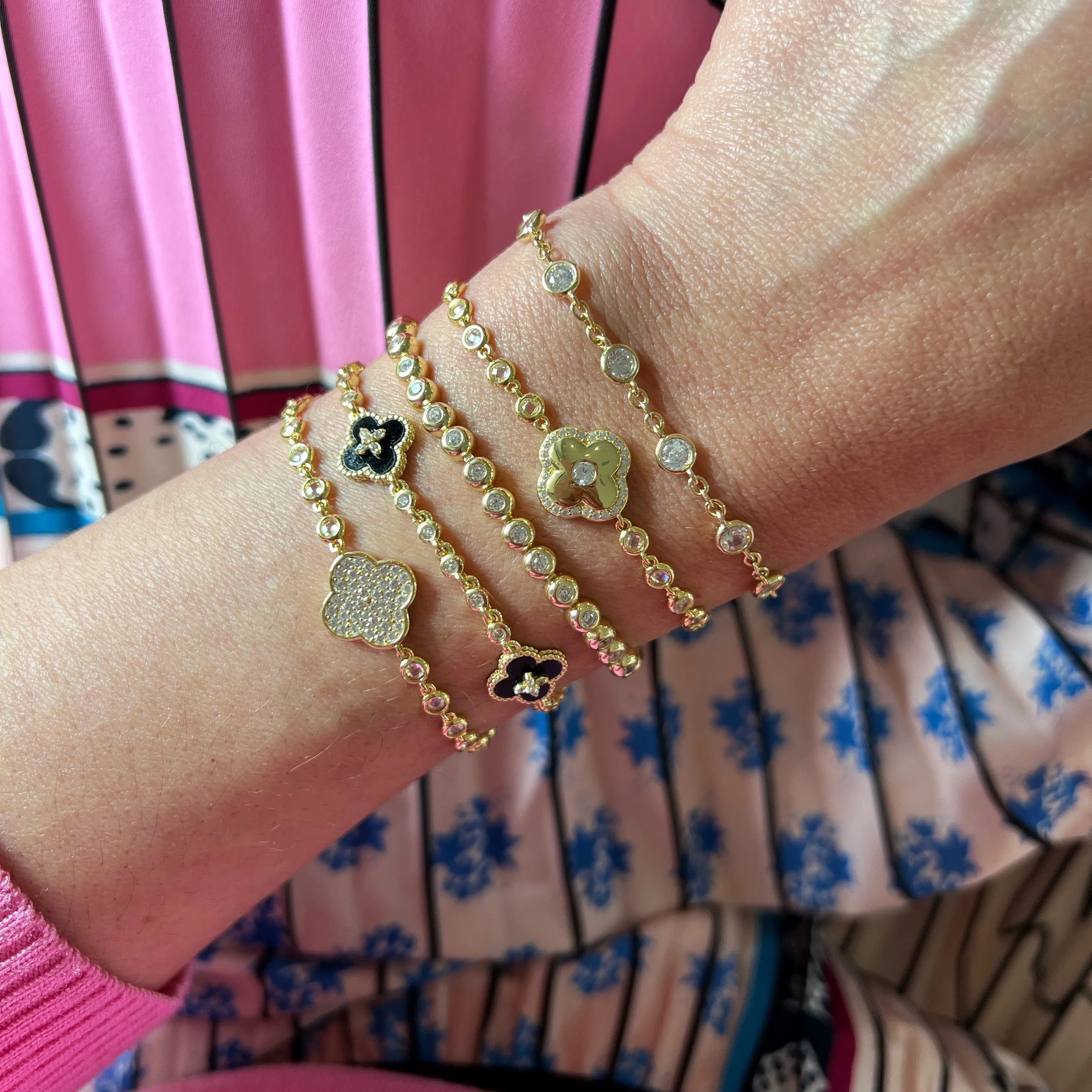 Clover Bezel Bracelet