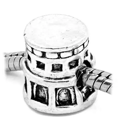 Coliseum of Rome Charm European Bead Compatible for Most European Snake Chain Bracelet