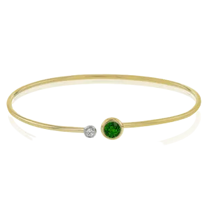 Color Bangle in 18k Gold with Diamonds