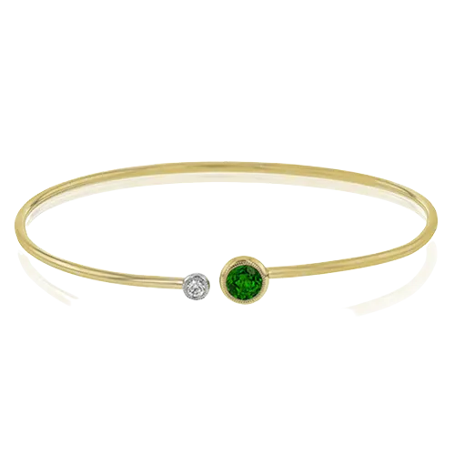 Color Bangle in 18k Gold with Diamonds