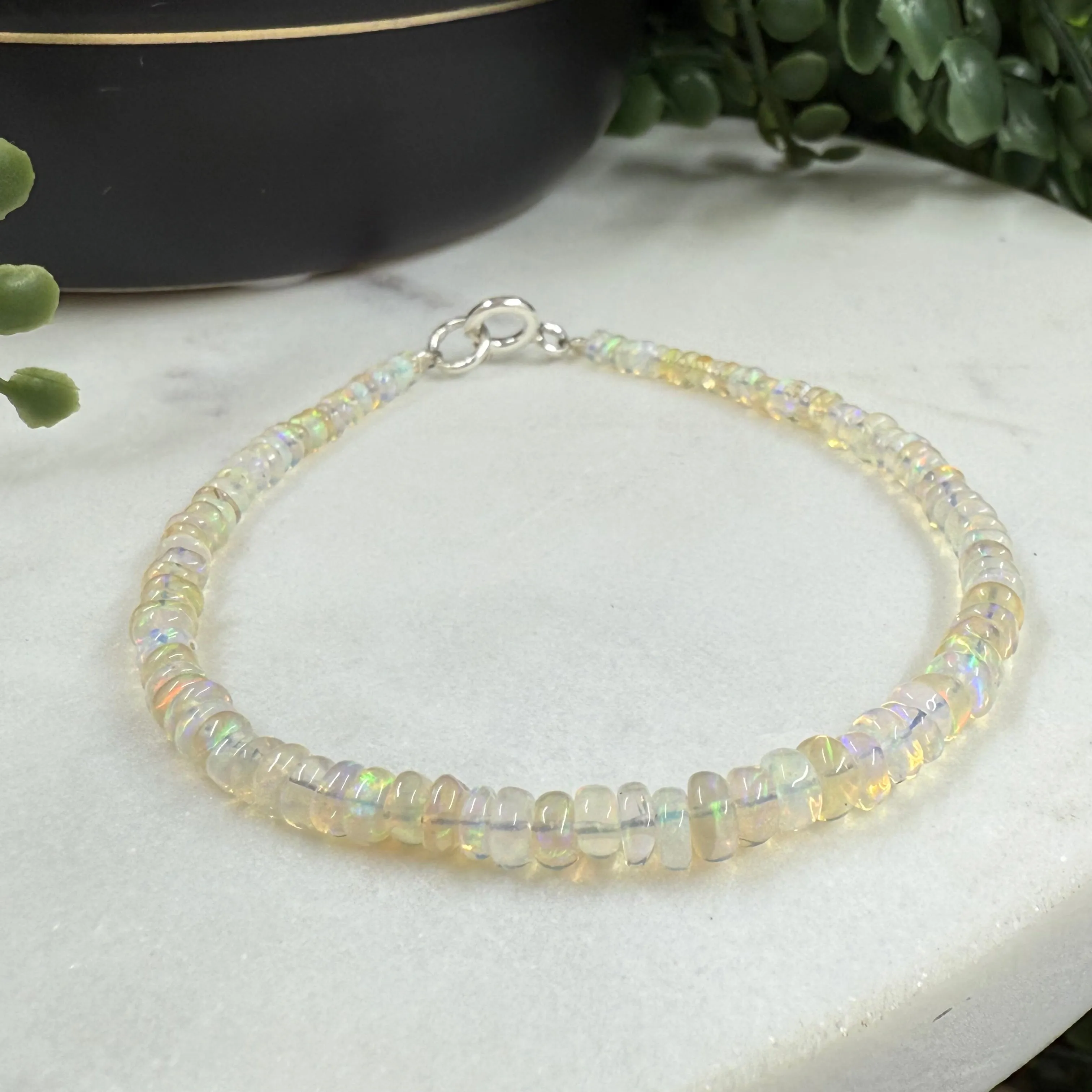 Colorful Ethiopian Opal Beaded Bracelet