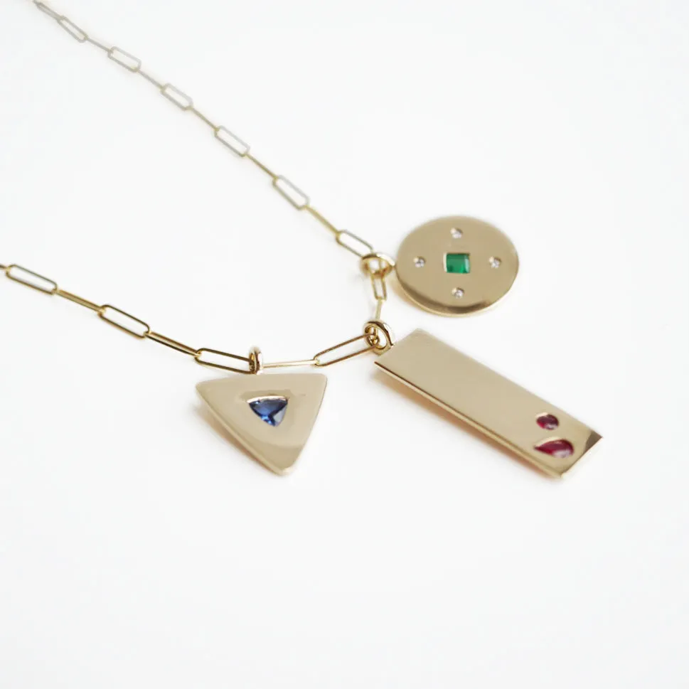 Compass Charm in Blue Sapphire