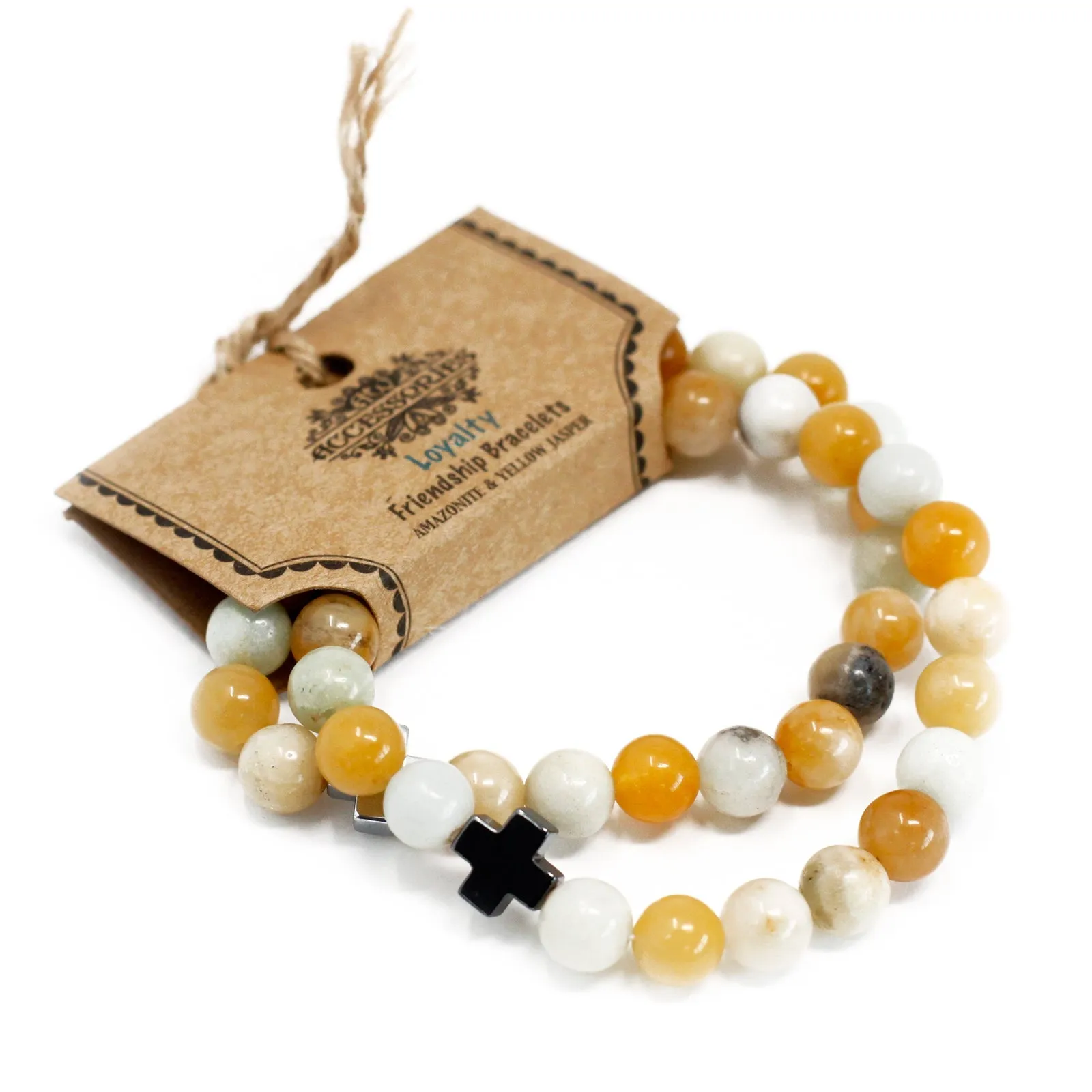 Couple Bracelets - Loyalty - Amazonite & Yellow Jasper