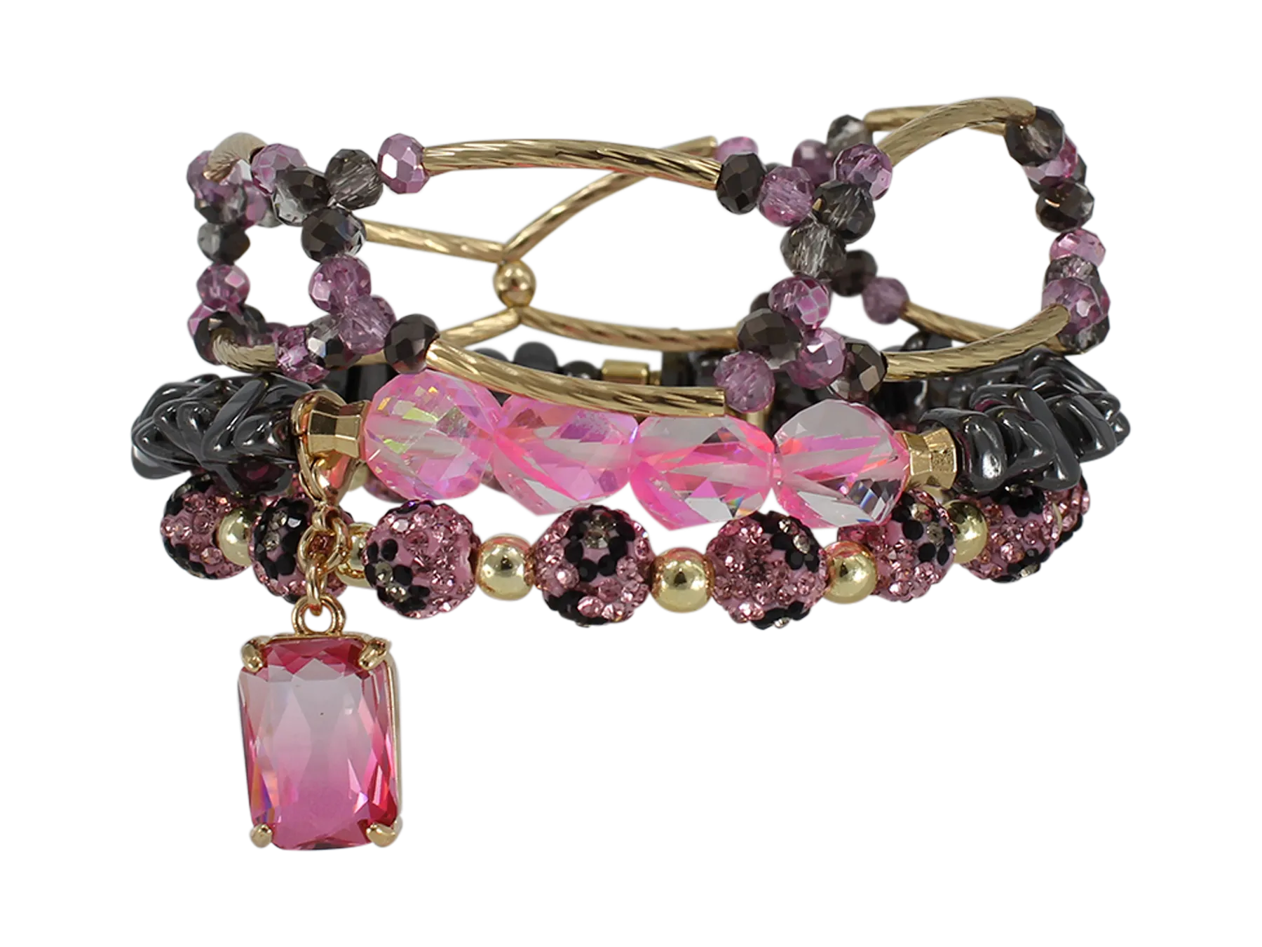 Crisscross Starter Stack by Erimish - Black & Pink