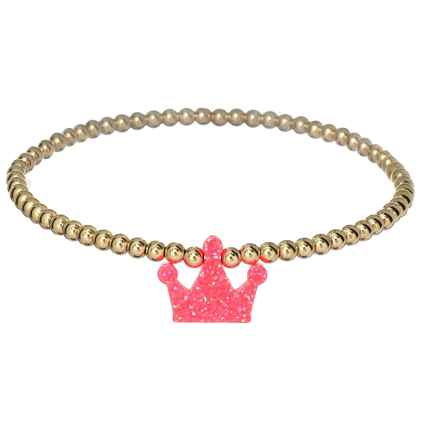 CROWN | Opal Charm and 14K Gold Filled Beads Bracelet