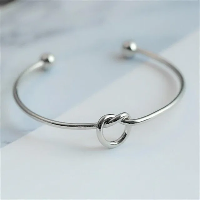 Crystal Double Heart Bow Bracelet
