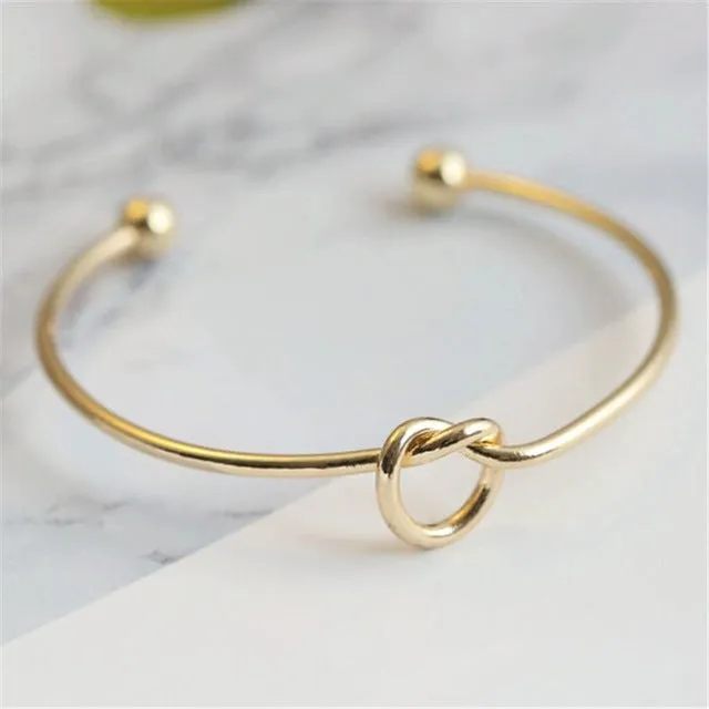 Crystal Double Heart Bow Bracelet