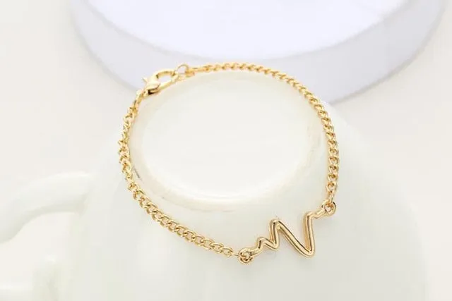 Crystal Double Heart Bow Bracelet