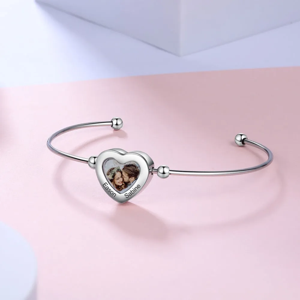 Customize Memory Photo Cuff Bracelet