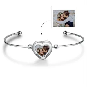 Customize Memory Photo Cuff Bracelet