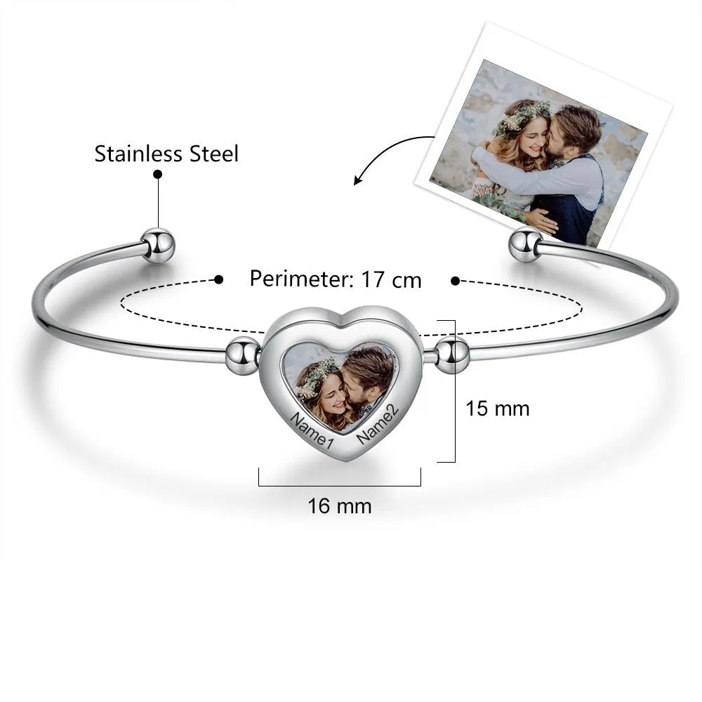 Customize Memory Photo Cuff Bracelet