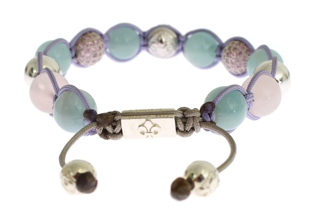 CZ Amethyst Aquamarine 925 Silver Bracelet
