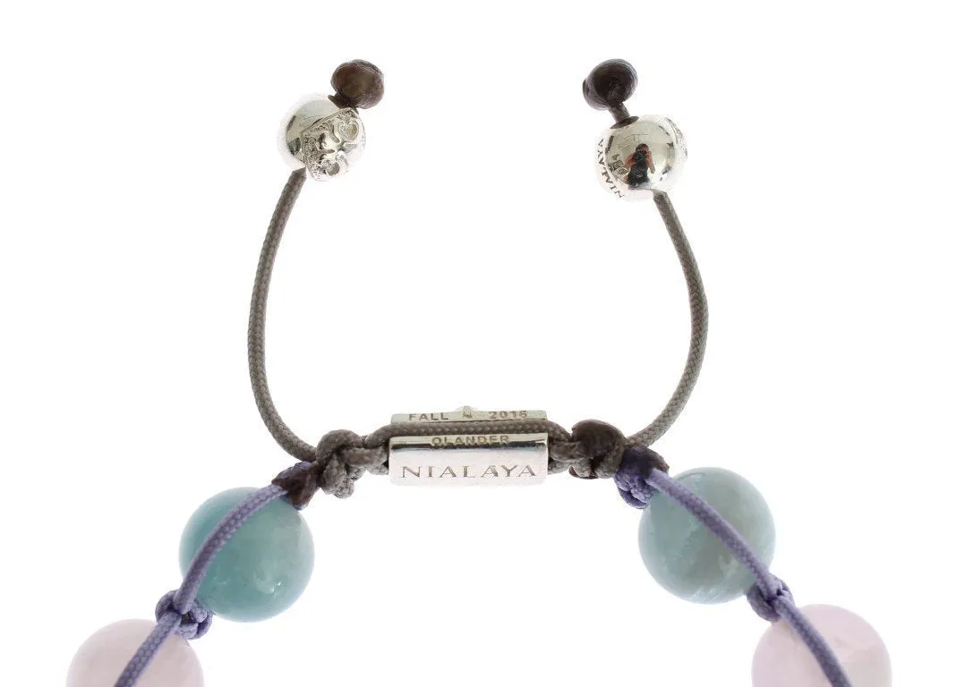 CZ Amethyst Aquamarine 925 Silver Bracelet