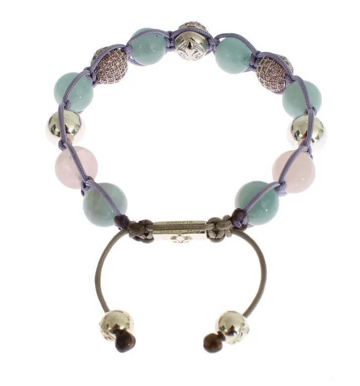 CZ Amethyst Aquamarine 925 Silver Bracelet