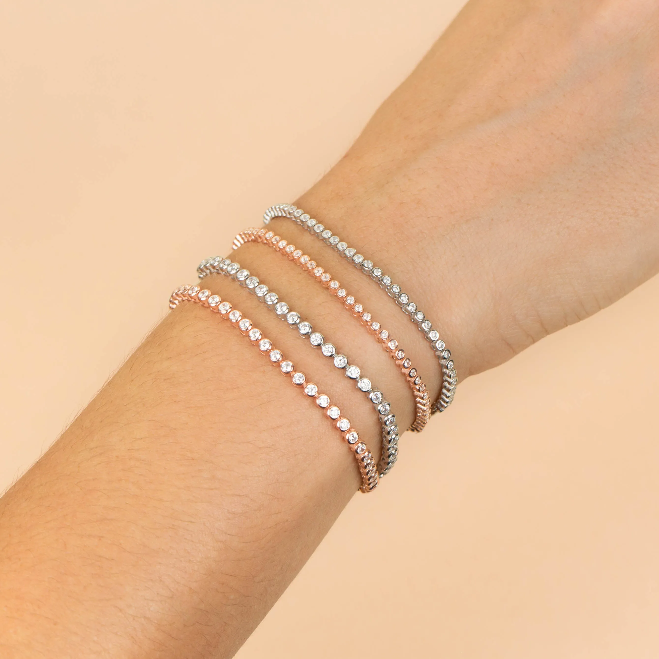 CZ Bezel Bracelet