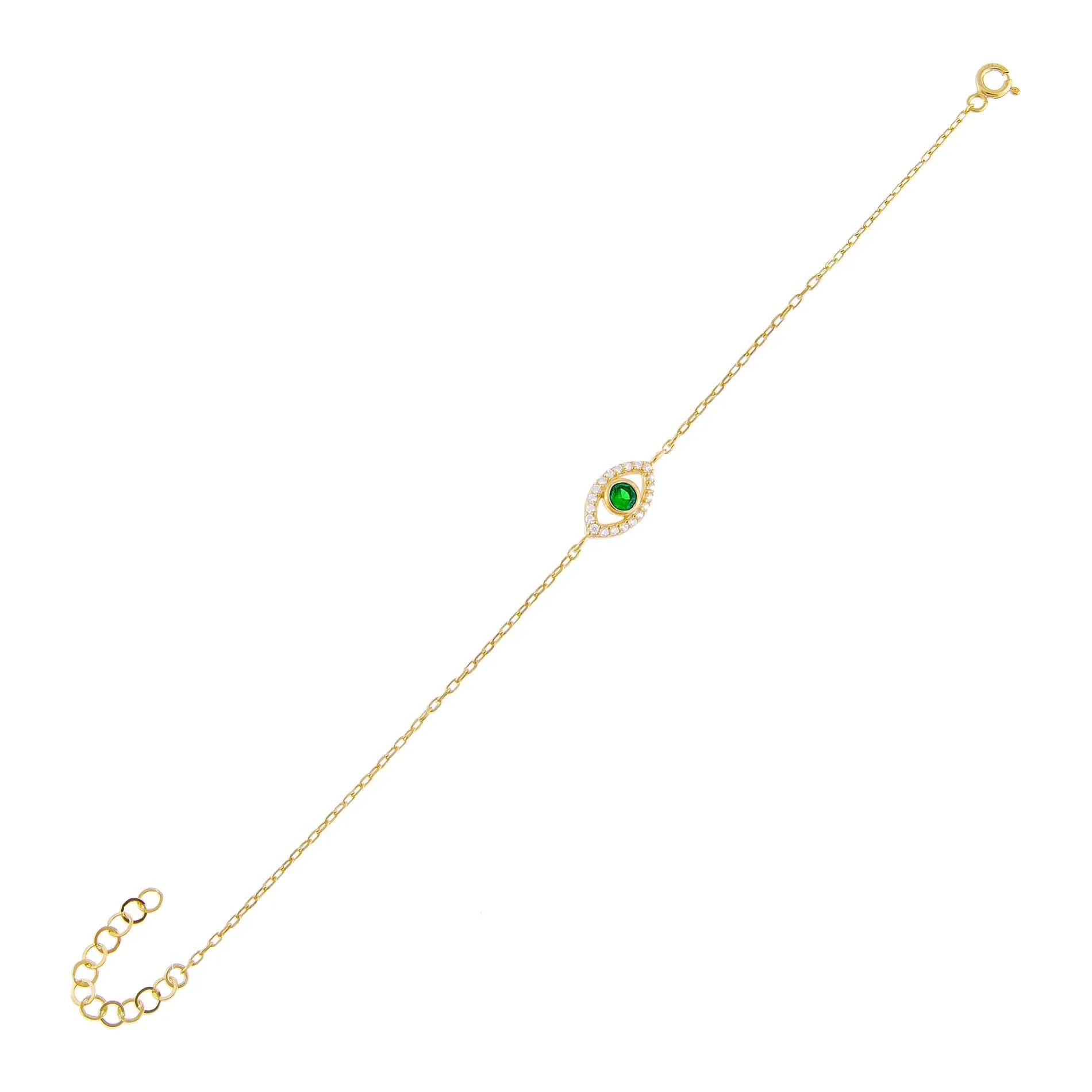 CZ Colored Evil Eye Bracelet
