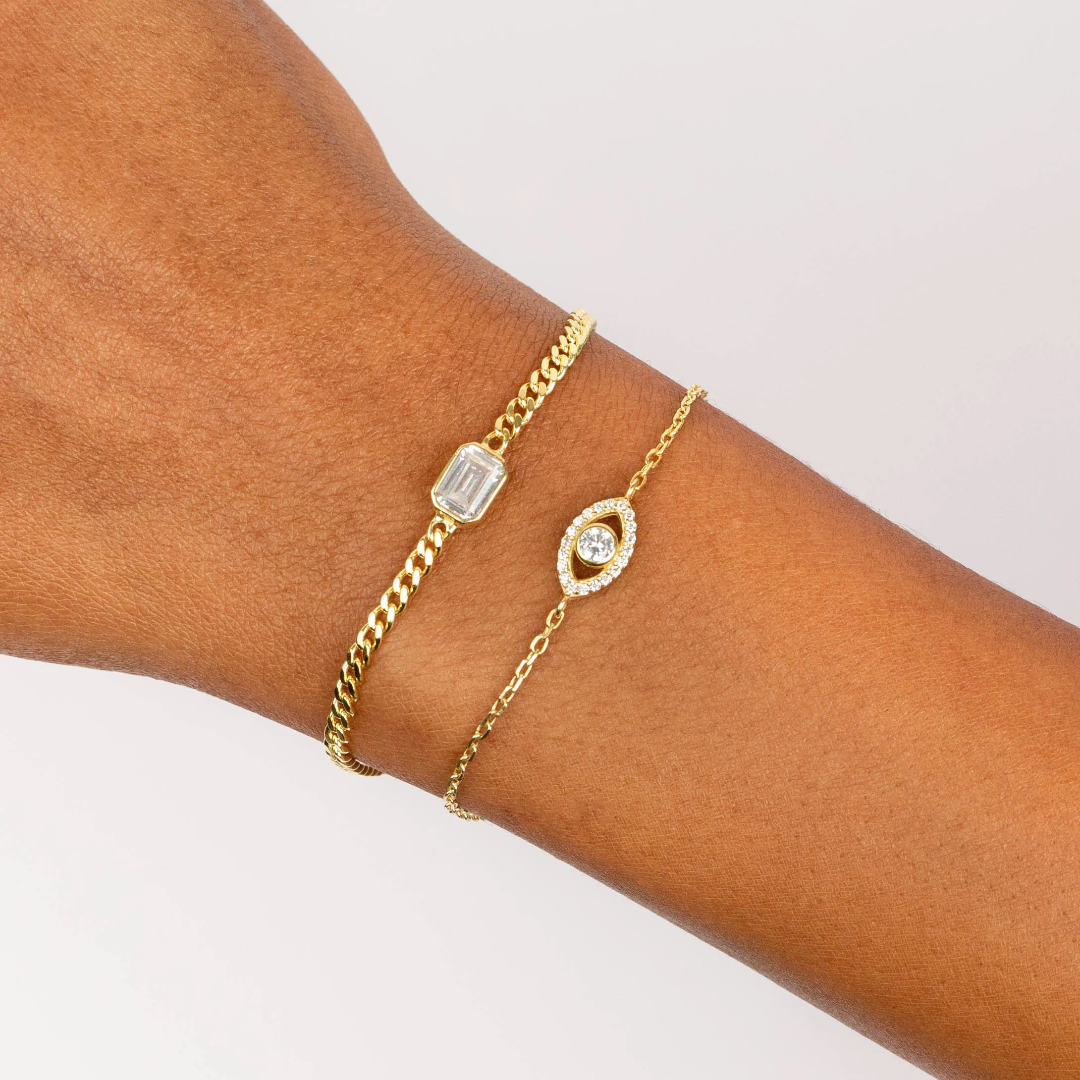 CZ Colored Evil Eye Bracelet