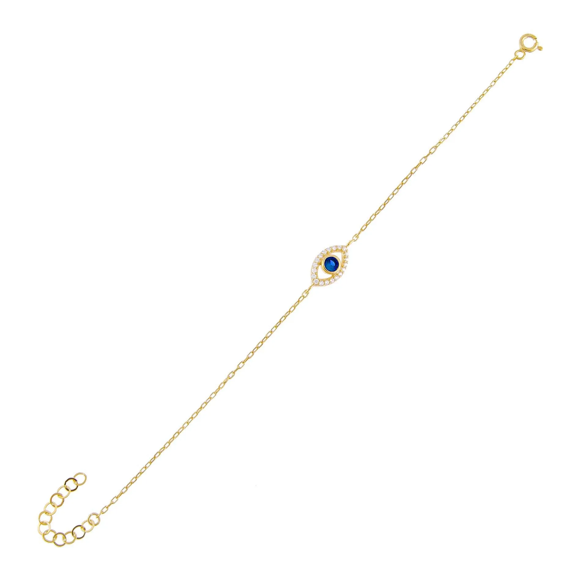 CZ Colored Evil Eye Bracelet