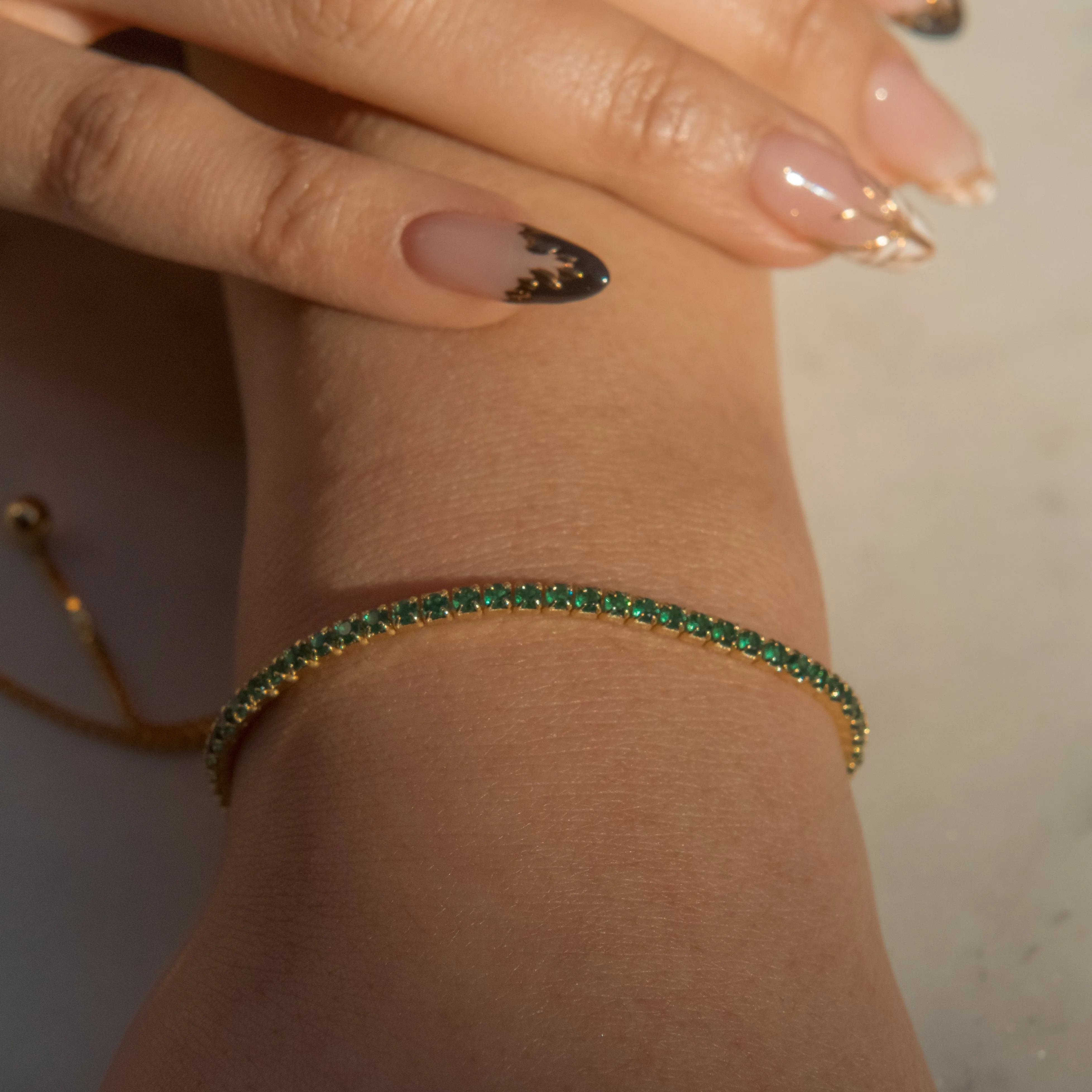 CZ Emerald Green Tennis Bracelet