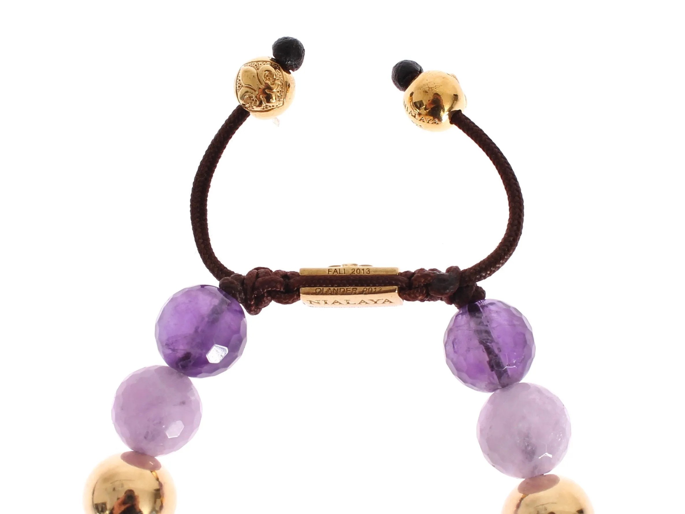 CZ Quartz Jade Amethyst Gold 925 Bracelet