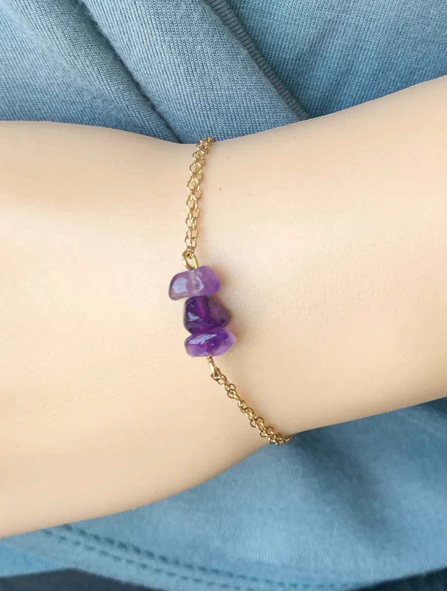 Dainty Amethyst Bracelet