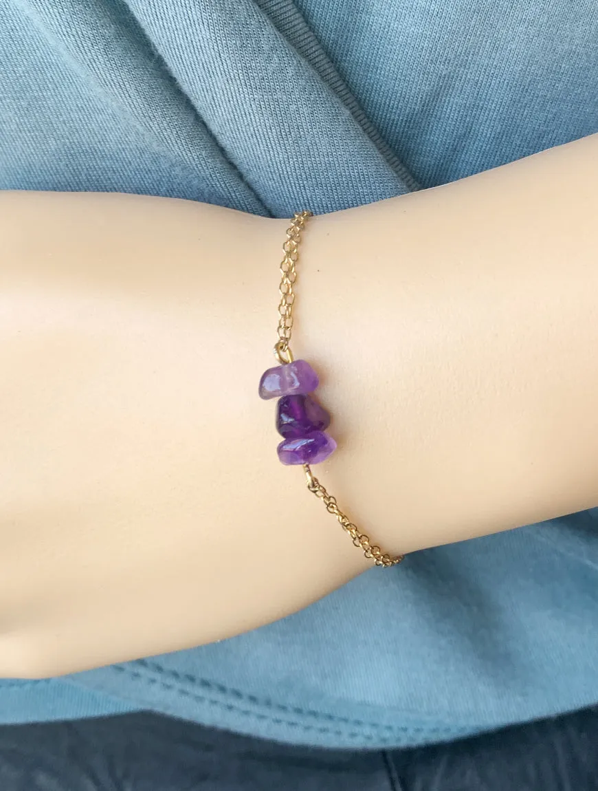Dainty Amethyst Bracelet