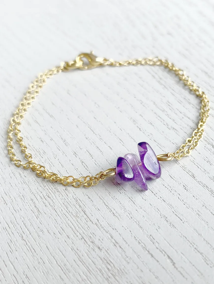 Dainty Amethyst Bracelet