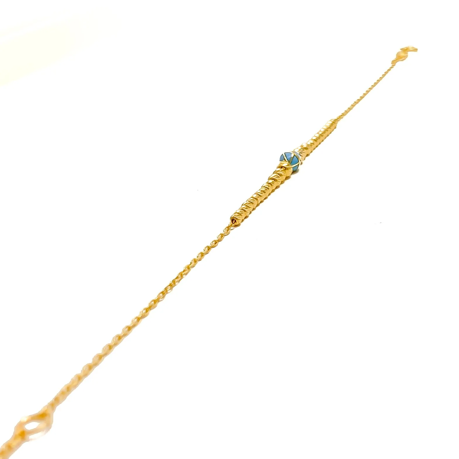 Dainty Colorful 21k Gold Bracelet