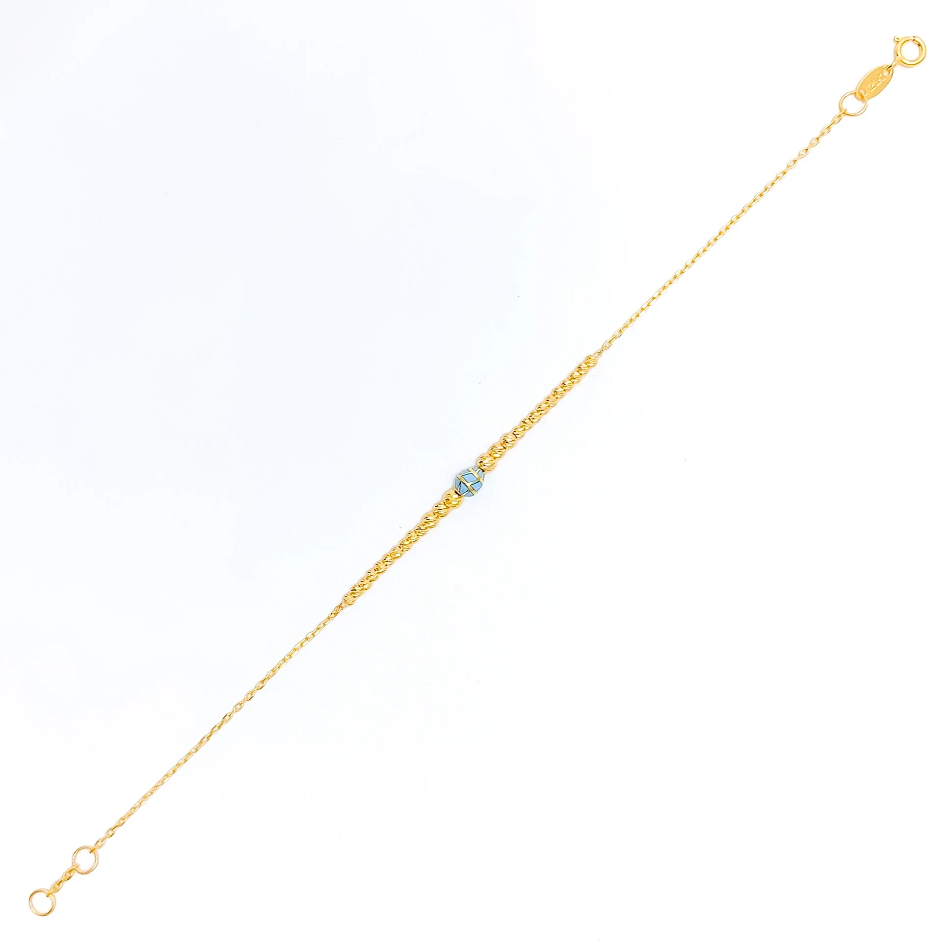 Dainty Colorful 21k Gold Bracelet