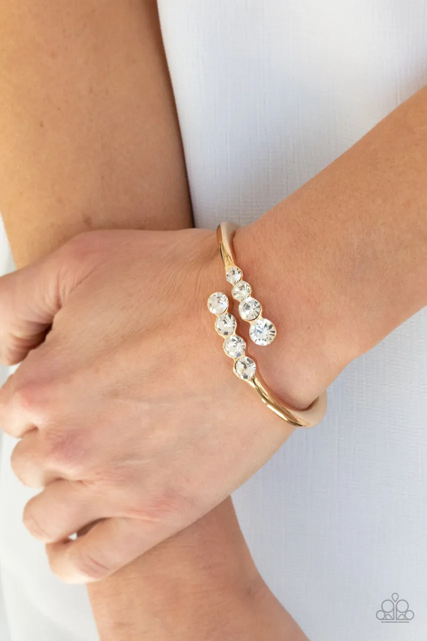 Defying Dazzle Gold Paparazzi Bracelet