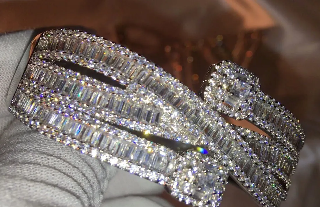 Diamond Bangle | Womens Bracelet | Baguette Bracelet | Bangle