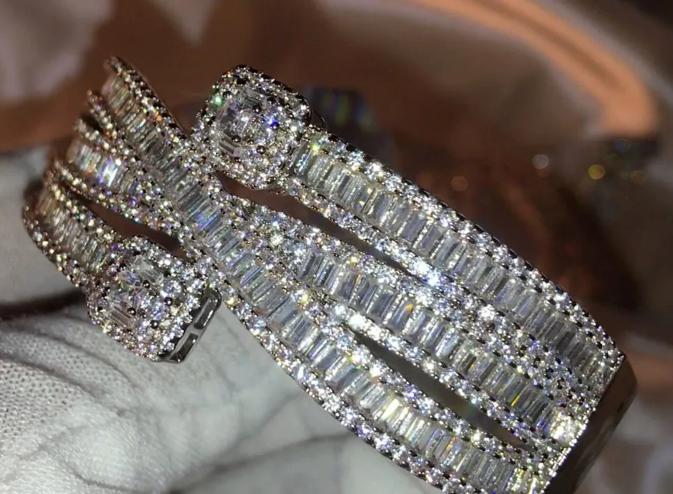 Diamond Bangle | Womens Bracelet | Baguette Bracelet | Bangle