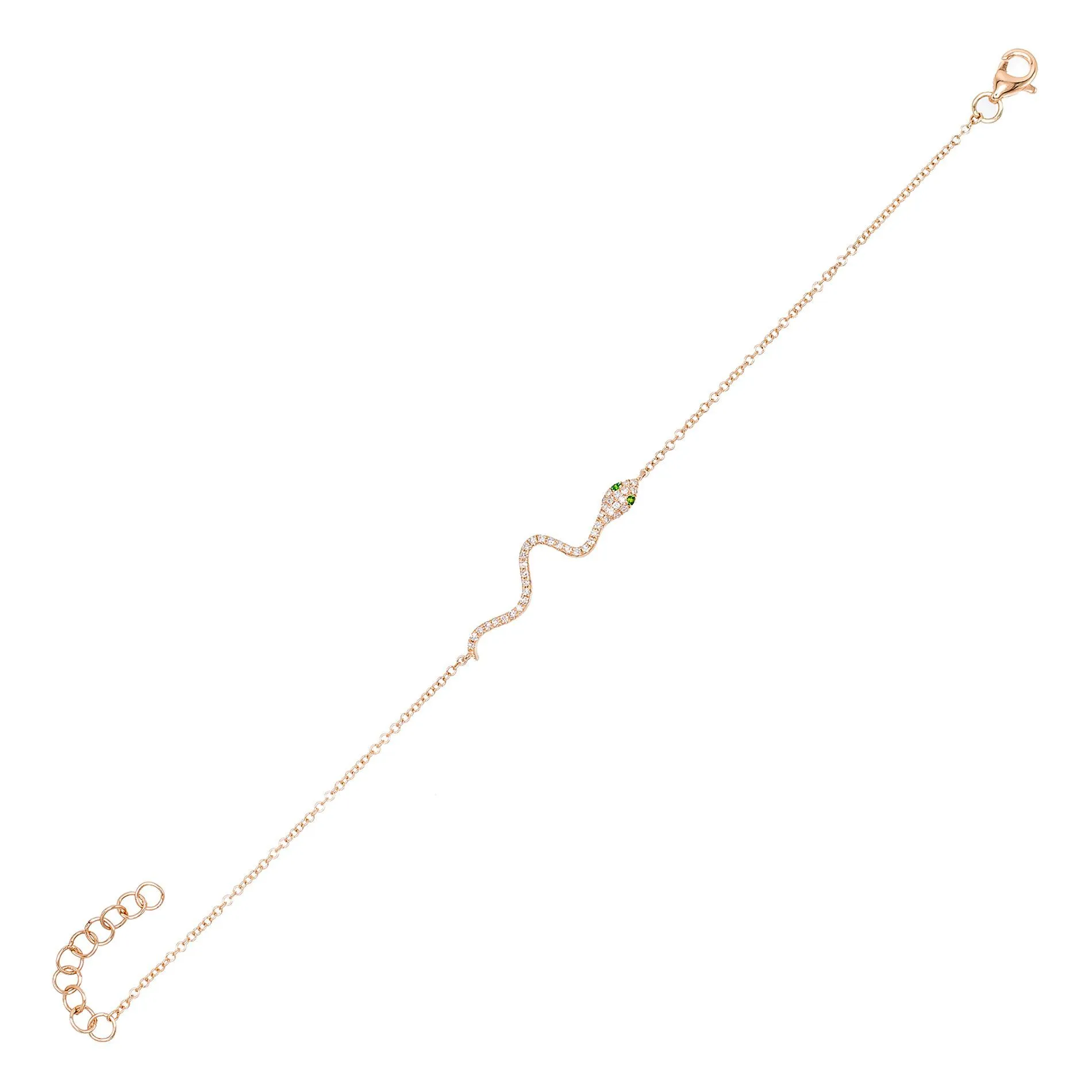 Diamond Snake Bracelet 14K