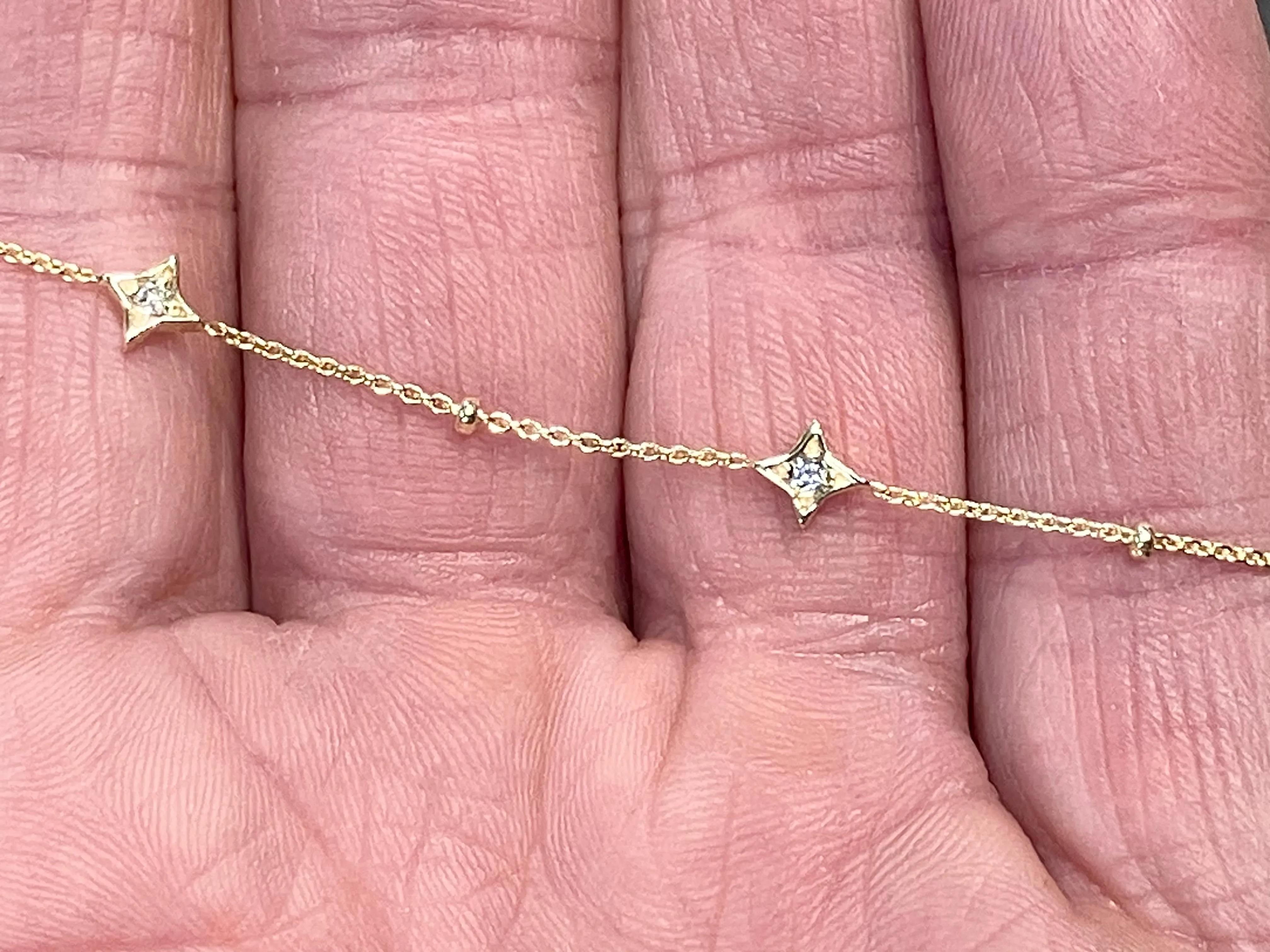 Diamond Star Gold Bracelet