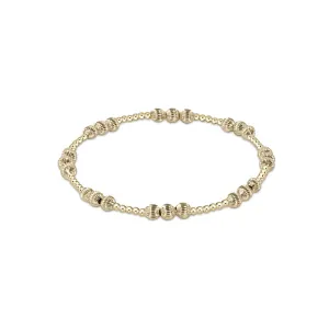 Dignity Joy Pattern 4mm Bead Bracelet - Gold