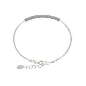 DNA Rhodium Plated Sterling Silver "Polvere" Bracelet