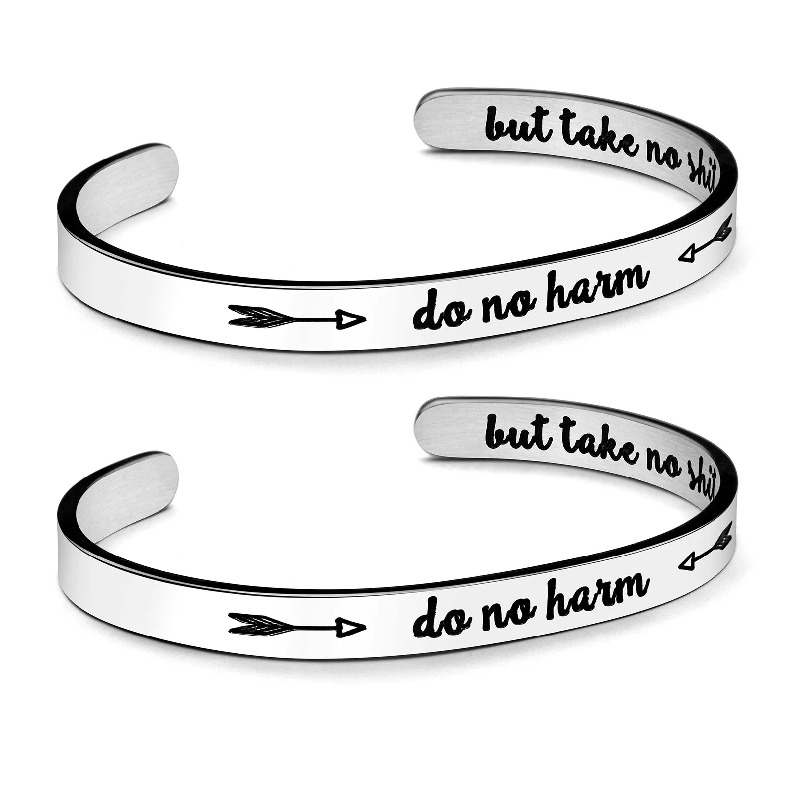 Do No Harm But Take No Shit Set of 2 Bracelets