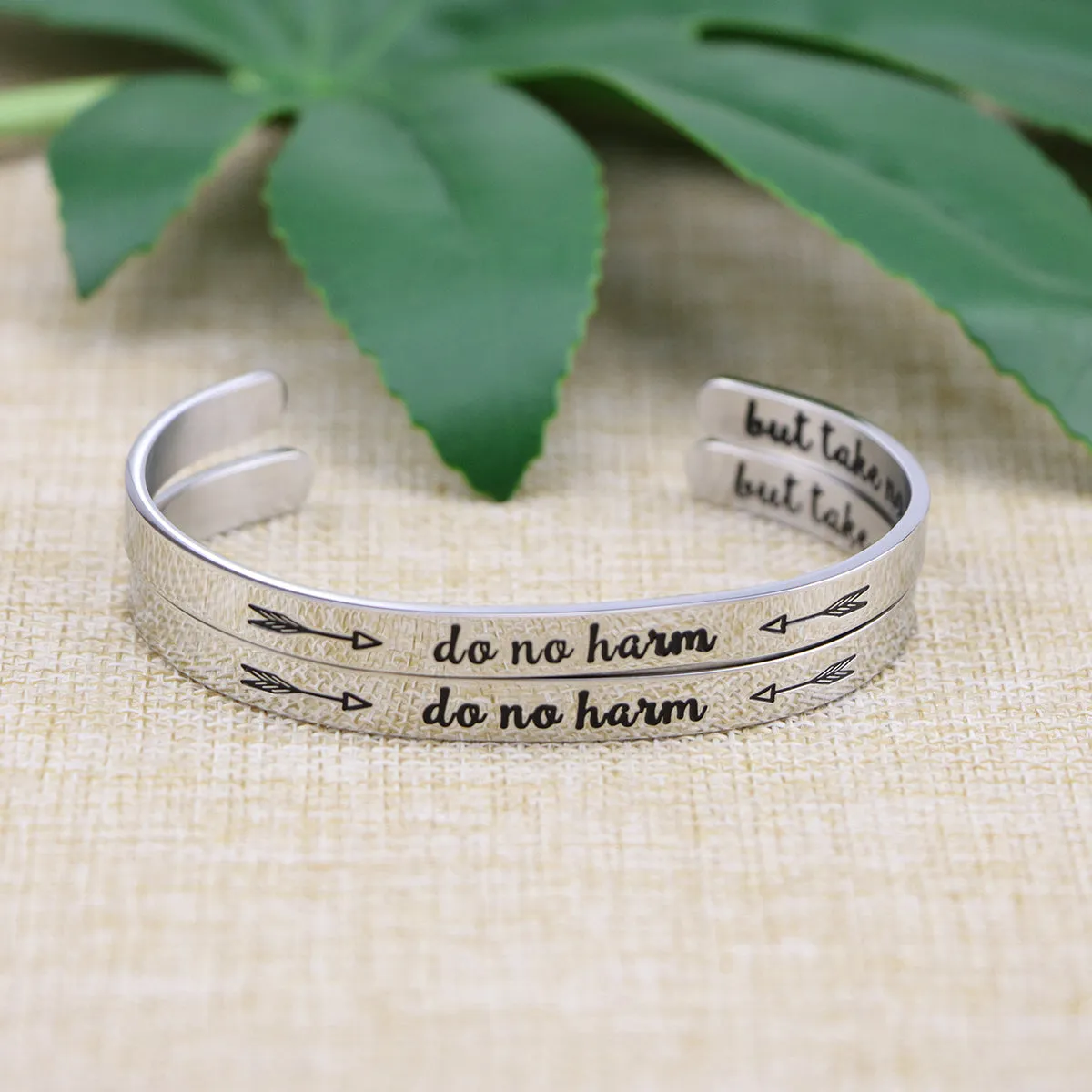 Do No Harm But Take No Shit Set of 2 Bracelets