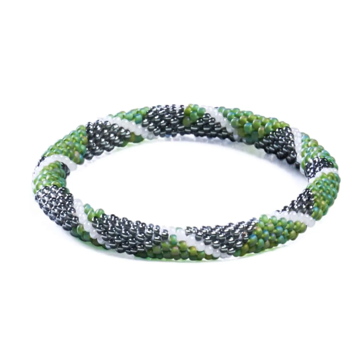 Douglas Fir | Himalayan Glass Bead Bracelet