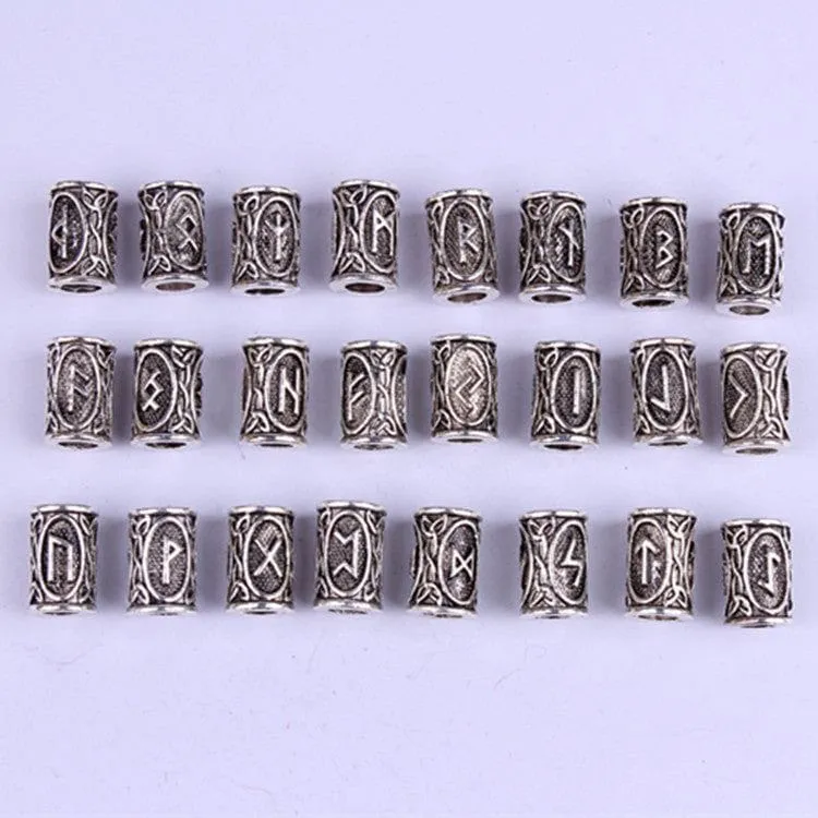 Dreamfix Vintage Silver Viking Letter DIY Bracelets 24pcs