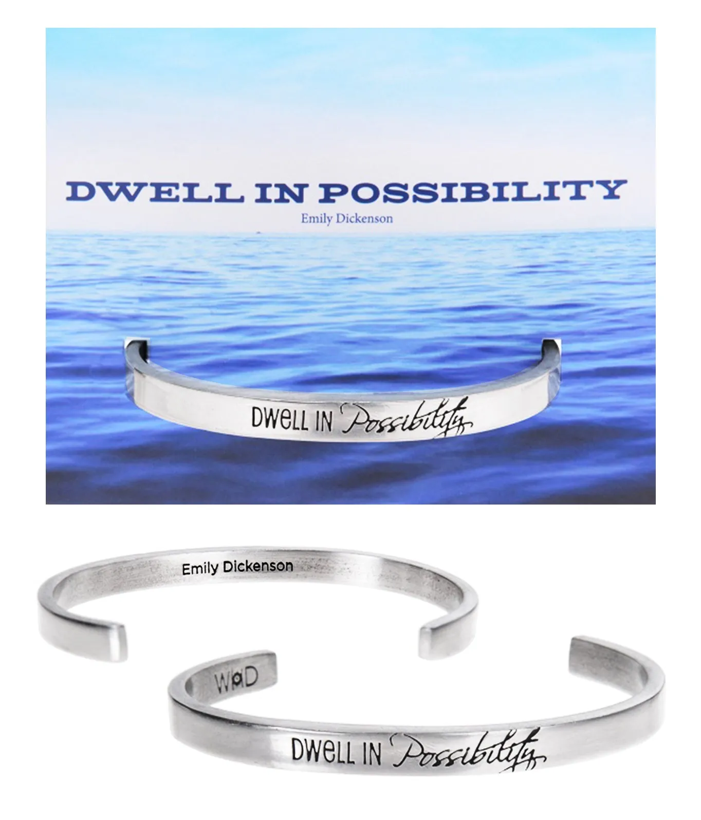 Dwell in Possibility Emily Dickinson Quotable Cuff Bracelet