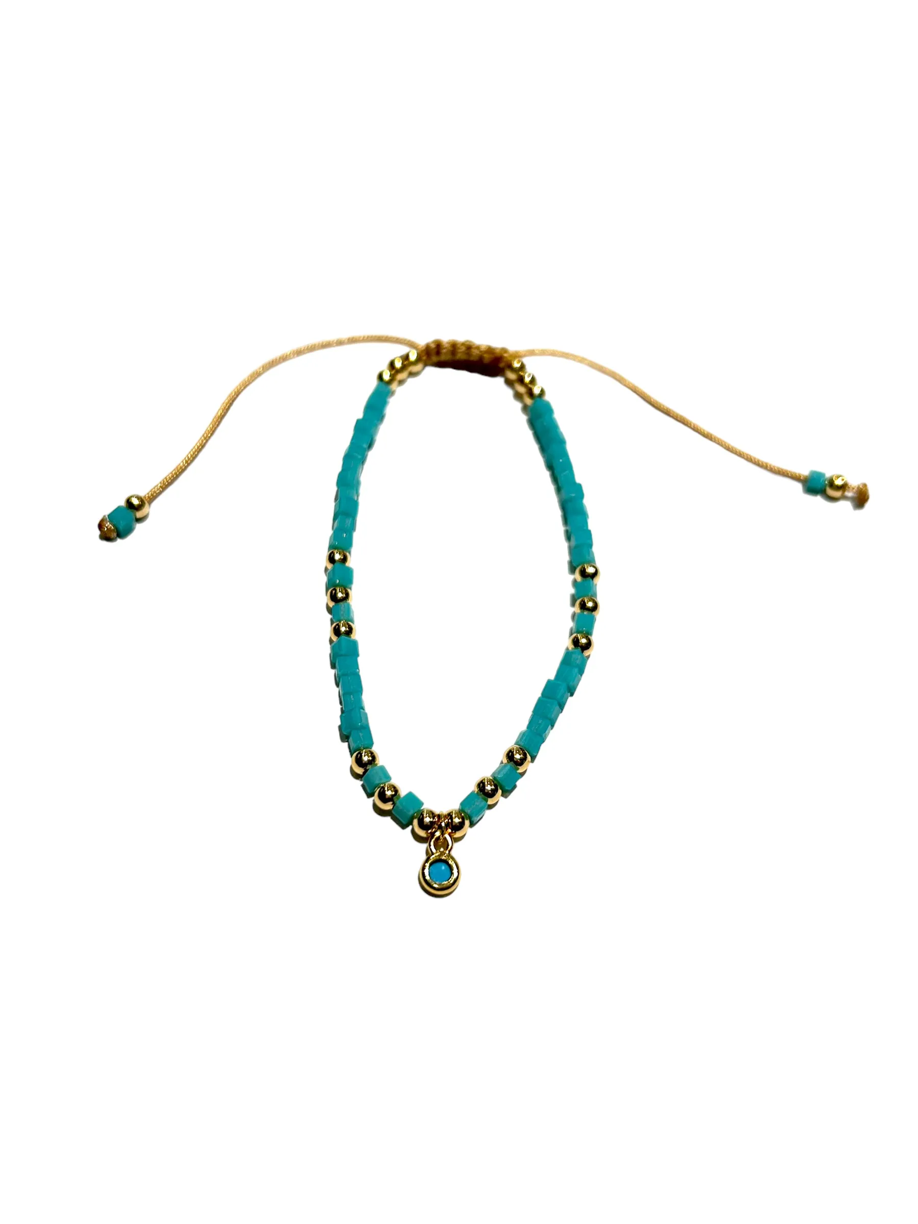 E-HC DESIGNS- Mini Crystal Bracelet With Pendant (More Colors and Pendants Available)