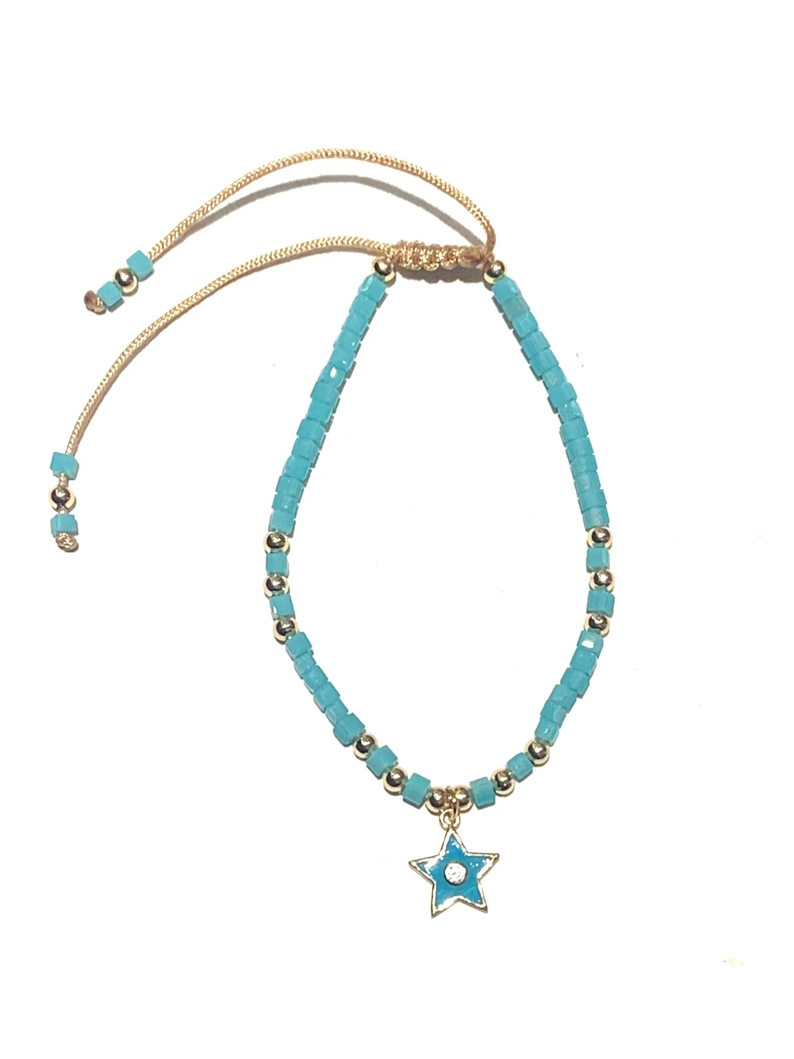 E-HC DESIGNS- Mini Crystal Bracelet With Pendant (More Colors and Pendants Available)
