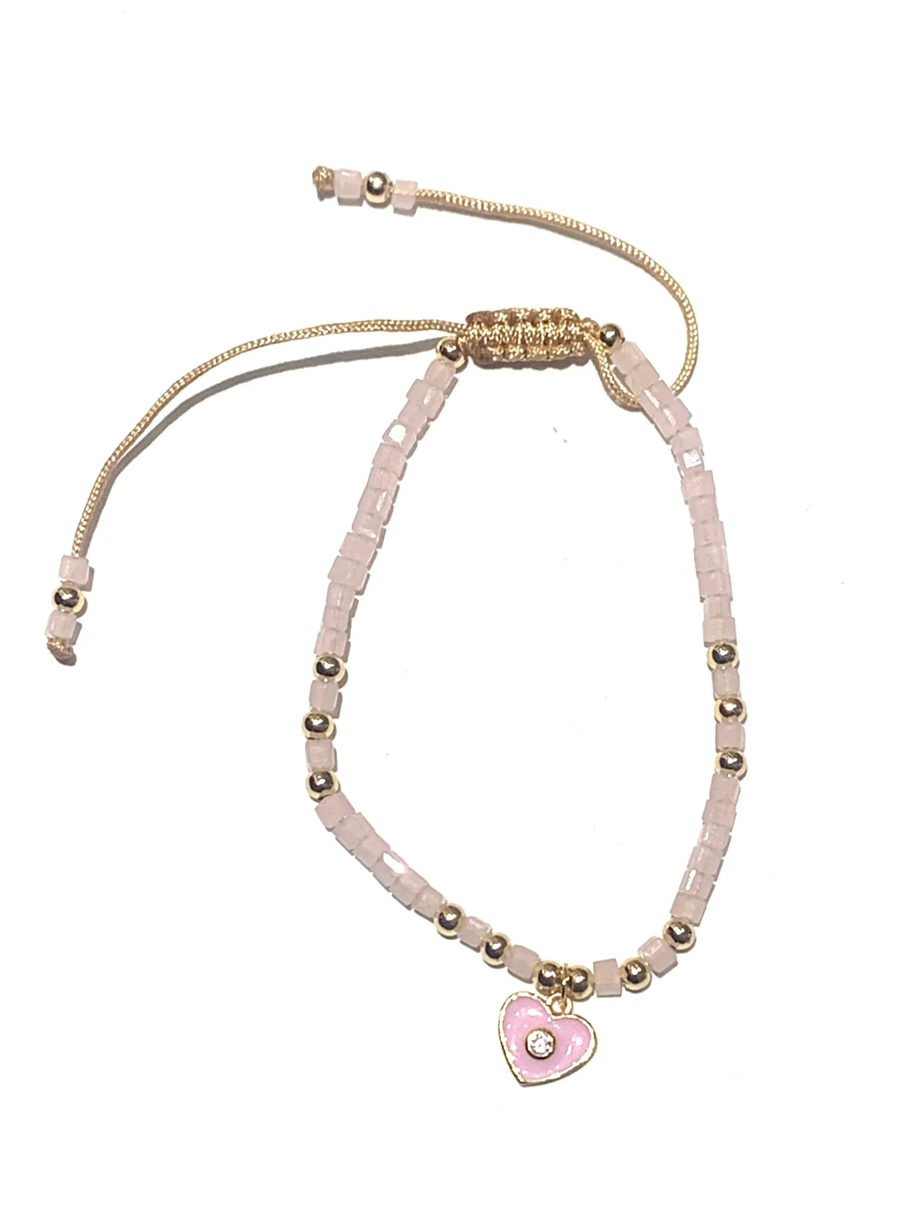 E-HC DESIGNS- Mini Crystal Bracelet With Pendant (More Colors and Pendants Available)