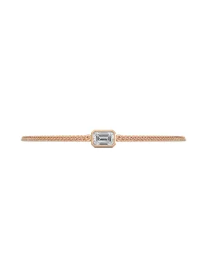East/West Emerald Unisex Chain Bracelet