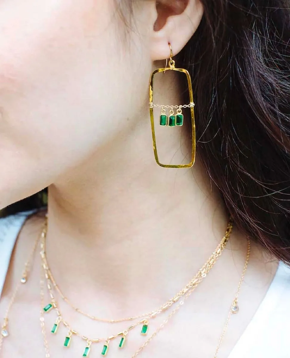 Eden Layered Necklace Emerald Green