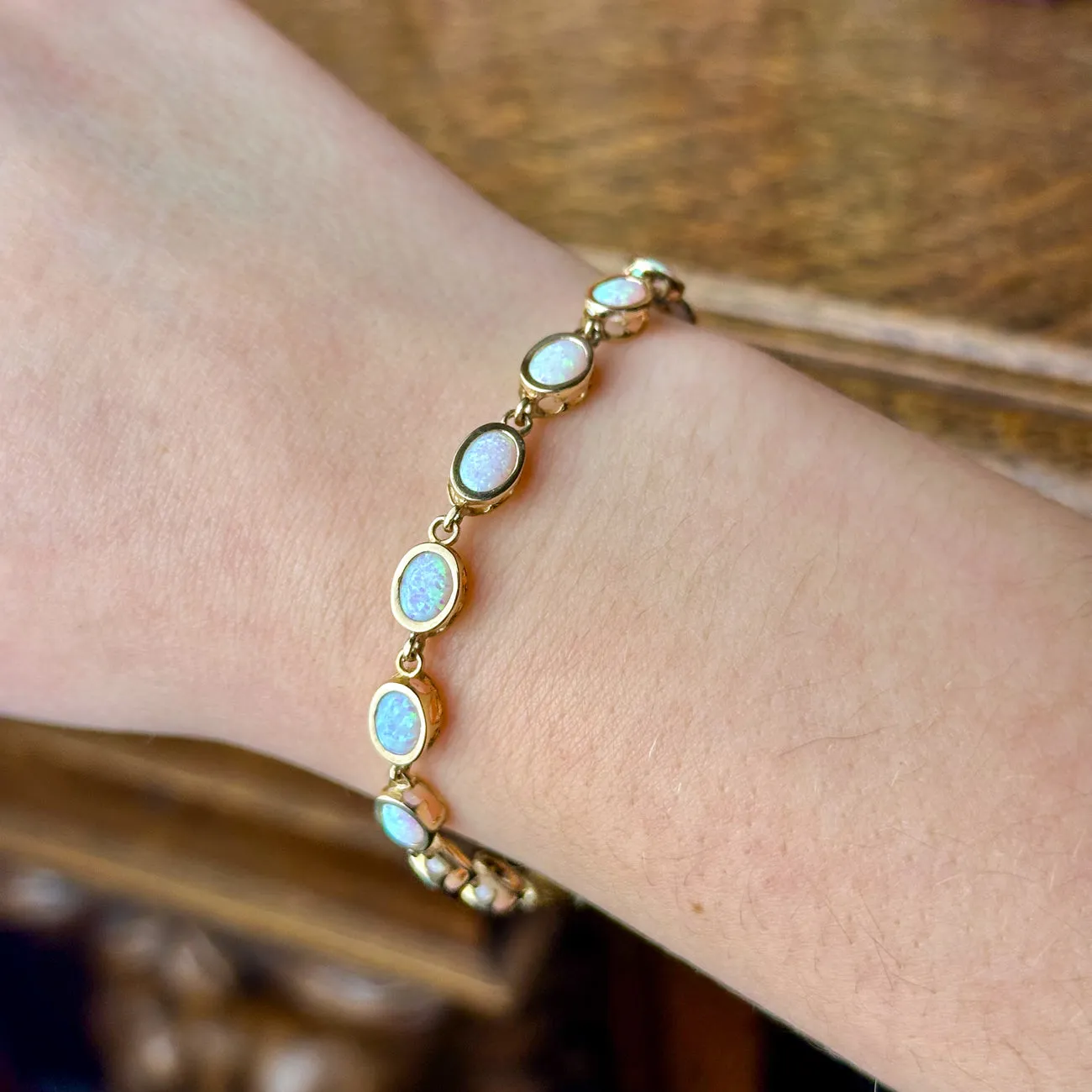 Edwardian Style Opal Bracelet 9ct Gold